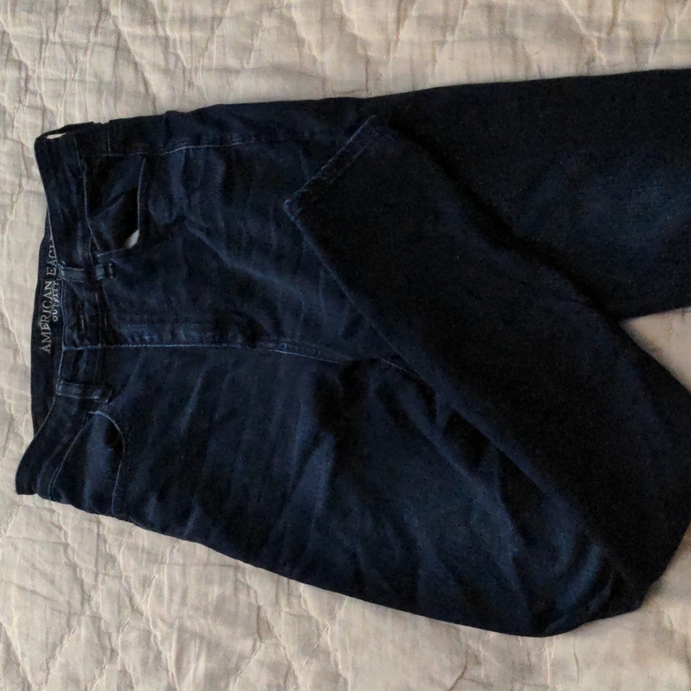 American Eagle Womens Highest Rise Jegging Skinny Jeans Straight Leg Dark Wash 6
